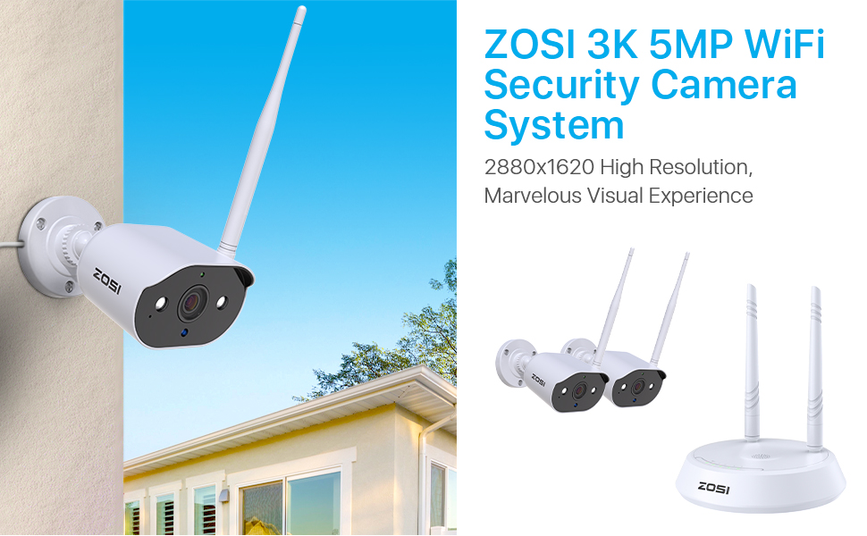 ZOSI 8CH 4K PoE NVR Überwachungskamera Set Außen 8x5MP IP Kamera Alarm