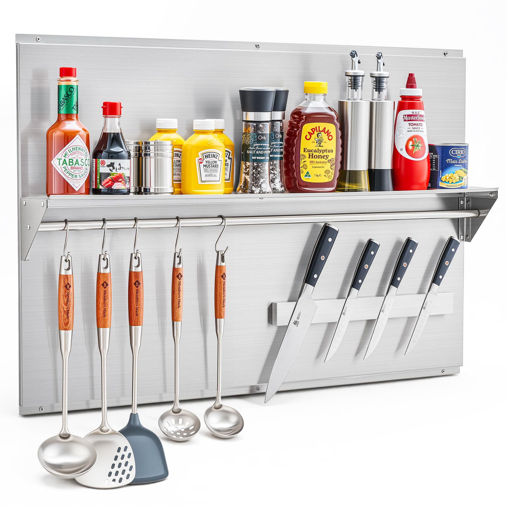 Wilprep 36x24 Stainless Steel Stove Backsplash
