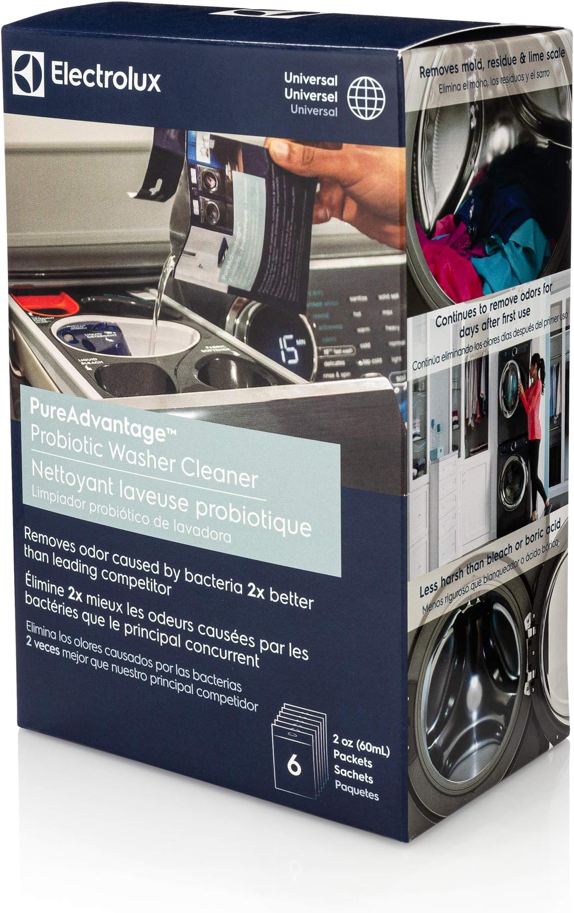 Electrolux PureAdvantage 10ELPROL02 プロバイオティクスウォッシャークリーナー 消臭&デスケーラー 6トリートメント