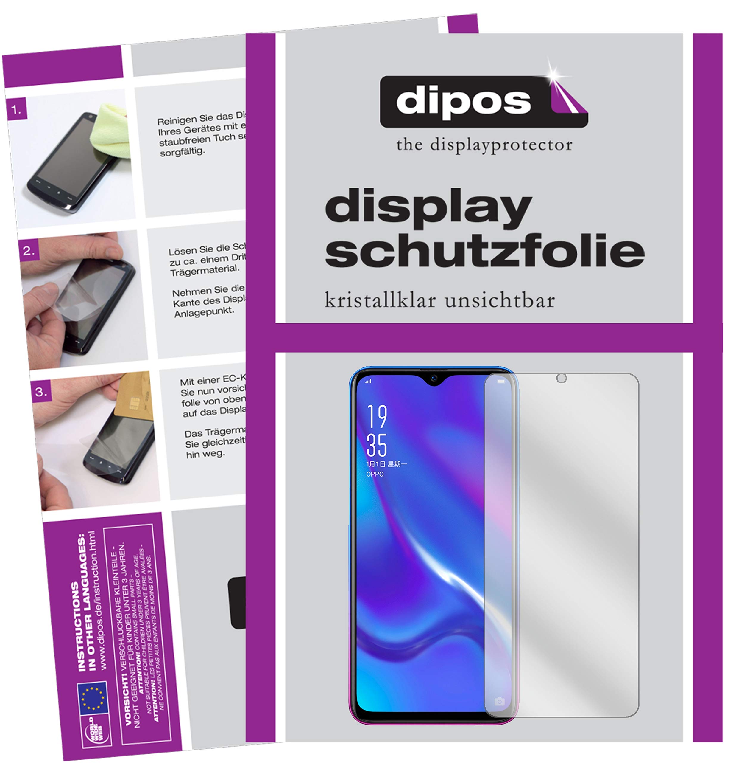 Pellicola Protettiva In Vetro Per Gome K1 – Dipos I 6X, Trasparente HD, Anti-graffio, Made In Germany - 3