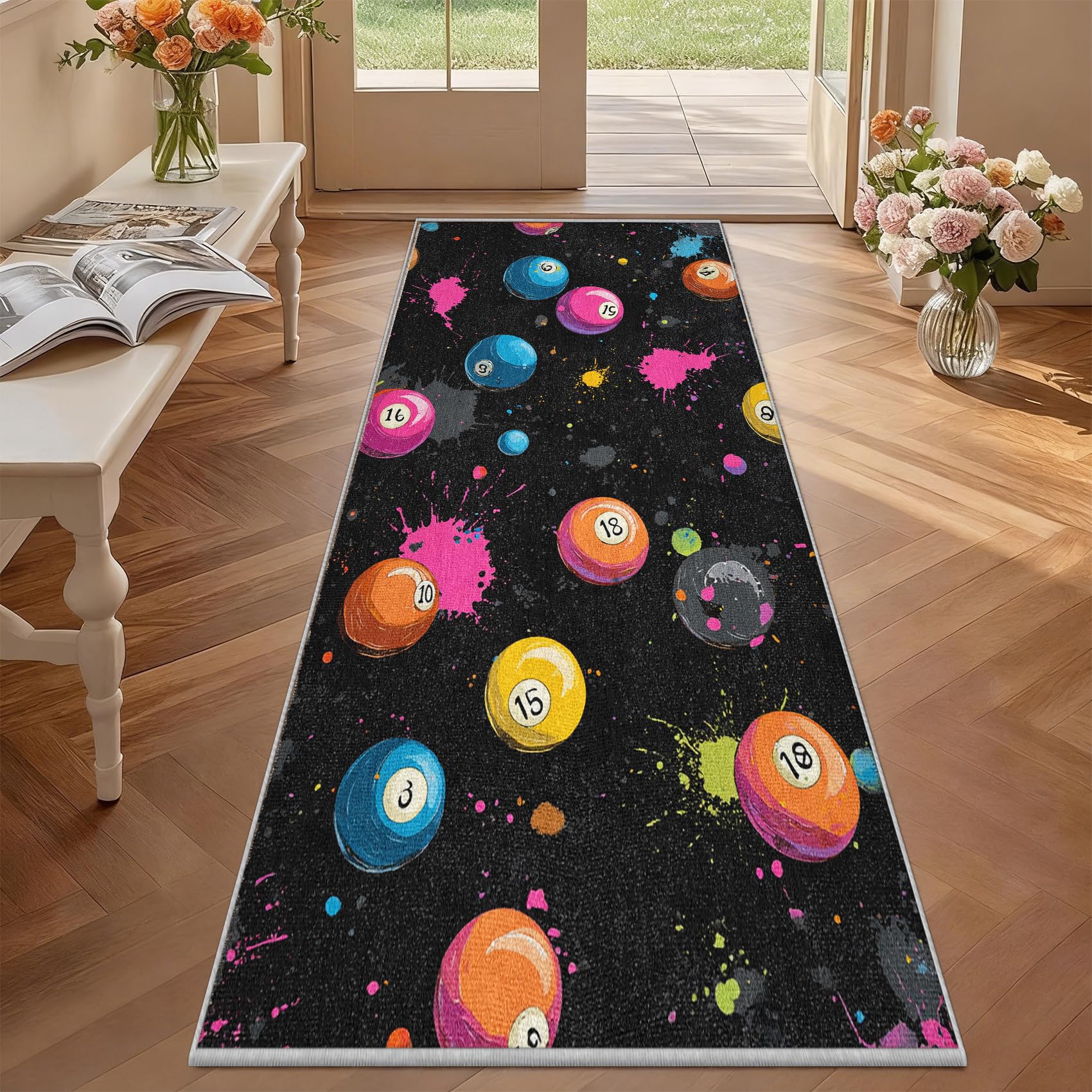 Tapis de couloir billard pour sublimer l'entrée et la cuisine avec style