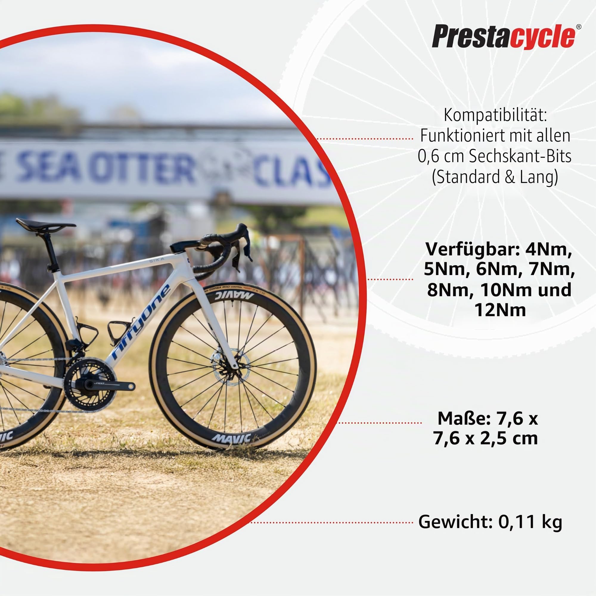 Prestacycle TorqKeys T-Griff voreingestelltes Drehmomentwerkzeug, 12 Nm