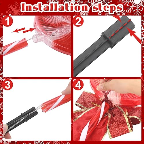 Miniatura 4 de 2 juegos de decoraciones de Navidad para exteriores, 26 pulgadas, piruleta de menta, bastón de caramelo, luces de camino, 160 LED, 8 modos de