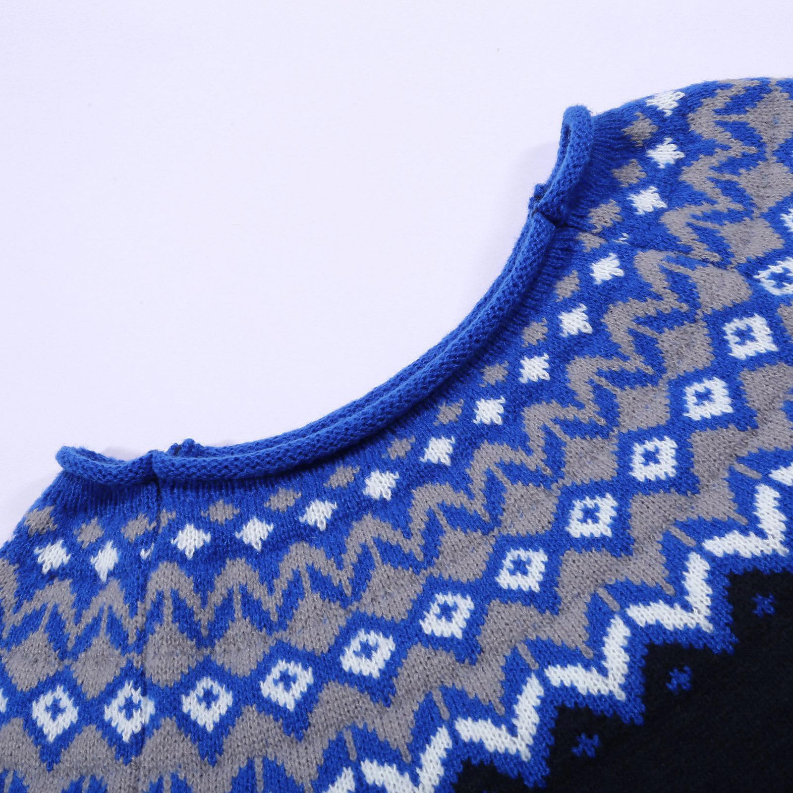 Maglioni caldi da donna Fair Isle a maniche lunghe per le vacanze maglioni abbinati per coppie tunica fantasia brutto lavorato a maglia casual vintage alla moda maglioni da donna per autunno e inverno