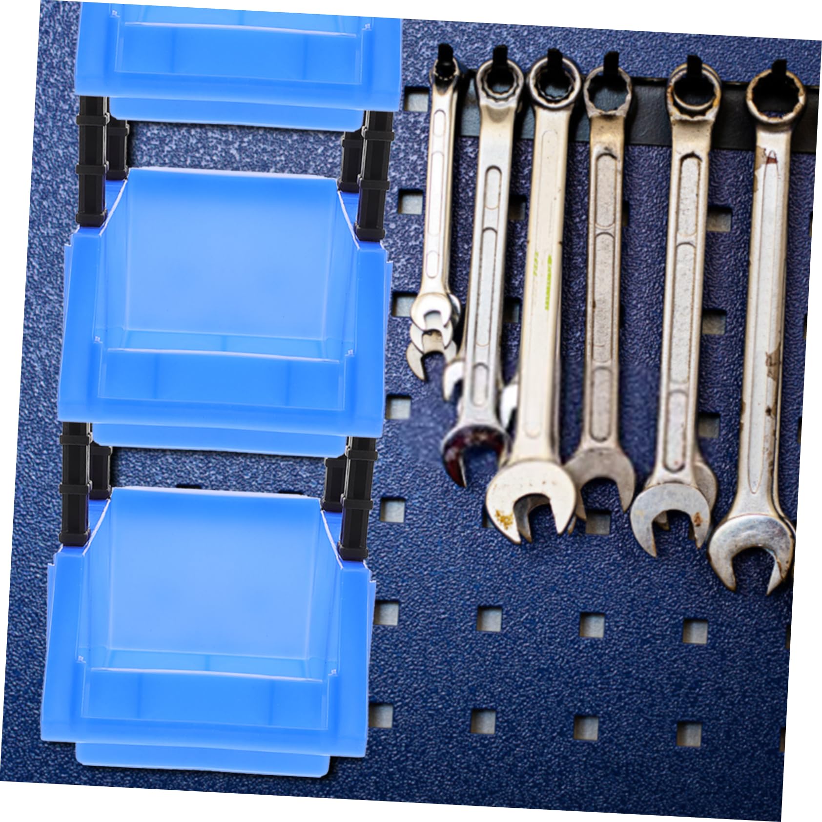 8pezzi Scatole Di Stoccaggio Per Viti e Bulloni Contenitori Organizer Per Fai Da Te e Utensili Bins Impilabili Per Garage e Casa Design Inclinato Per Accesso Facile