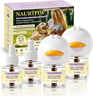 Dog Calming Diffuser Kit, 2 Plug-Ins, 4 Refills, 120-Day Supply | Odorless, drug-free pheromone support for barking, separation stress and loud noises; each plug-in covers up to 700 sq ft.