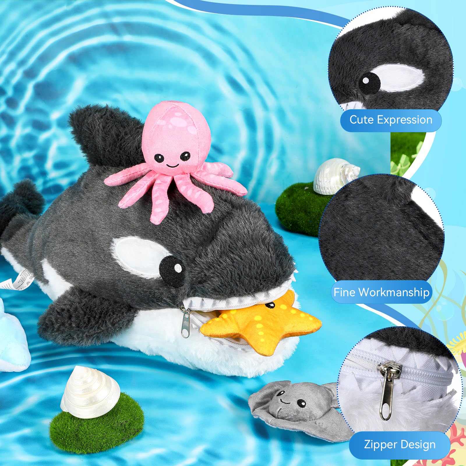 Amazon.com: Syhood 5 Pieces Sea Stuffed Animals Plush Set Include