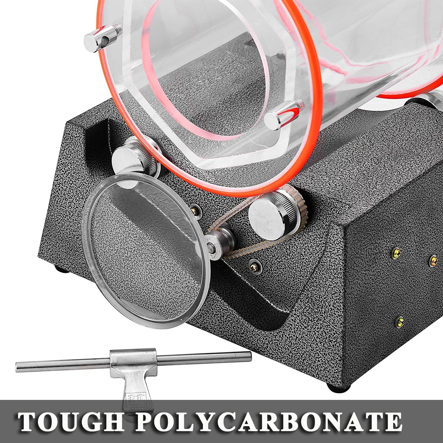Lucidatrice per gioielli Tumbler Mini lucidatrice Tumbler Rotante Lucidatrice Superficie 5Kg 11LB Capacità 60W Macchina di Finitura Lucidatura Gioielli per Pietra Gioielli