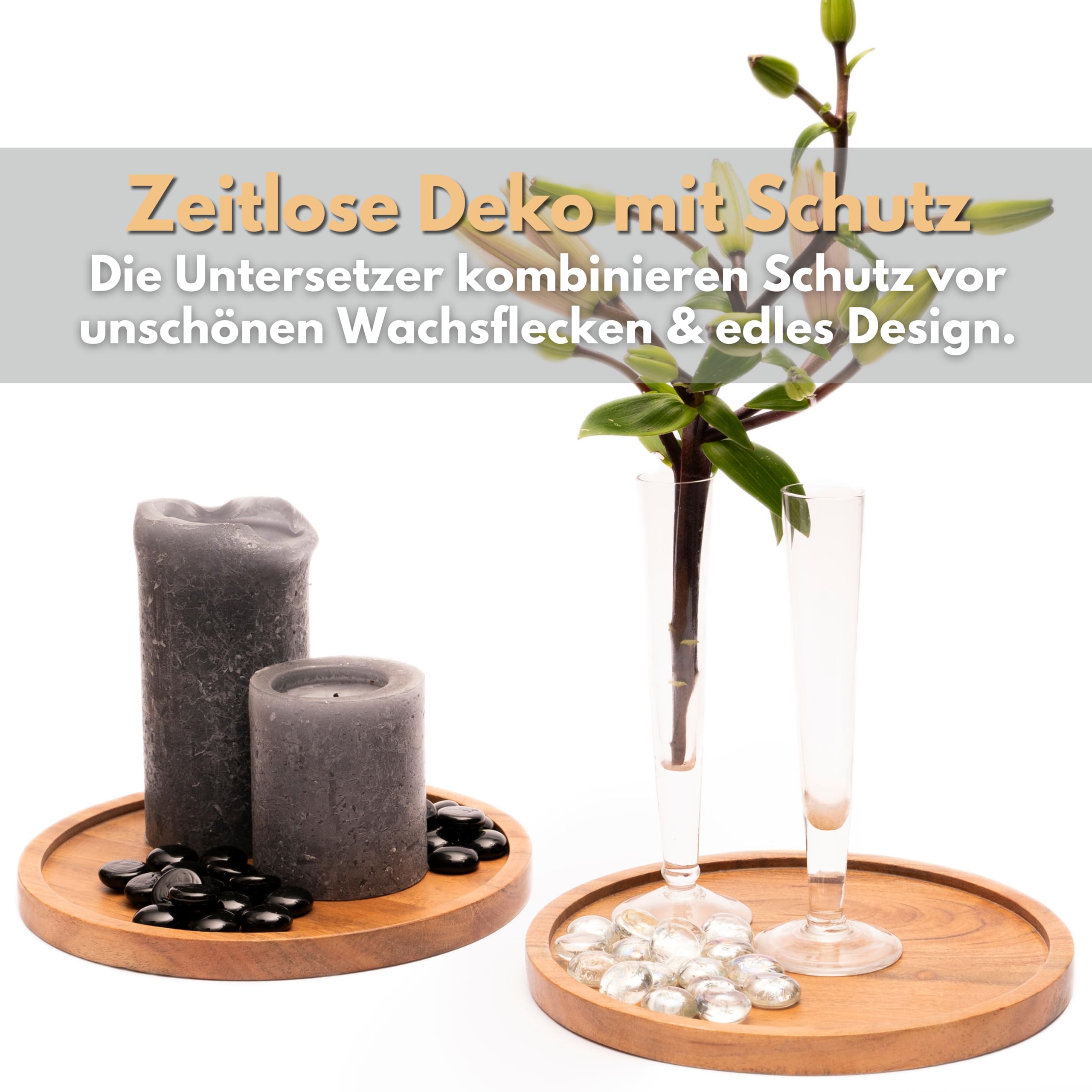 Lot De 7 Assiettes Rondes En Bois Pour Bougies Jusqu'à 6,5 Cm - Soucoupes Rondes En Bois Pour Bougeoirs Soucoupe Ronde Pour Bougies Soucoupe Ronde Pour Bougies 91828577