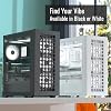 هيكل برج متوسط الحجم AeroCool D502A، لوحة أمامية شبكية، دعامة مبرد 360 مم، 11 فتحة مروحة، وحدة معالجة رسومية 400 مم، ATX/m-ATX/mini-ITX، مرشحات غبار مغناطيسية، هيكل فولاذي SPCC، هيكل كمبيوتر عصري، أسود