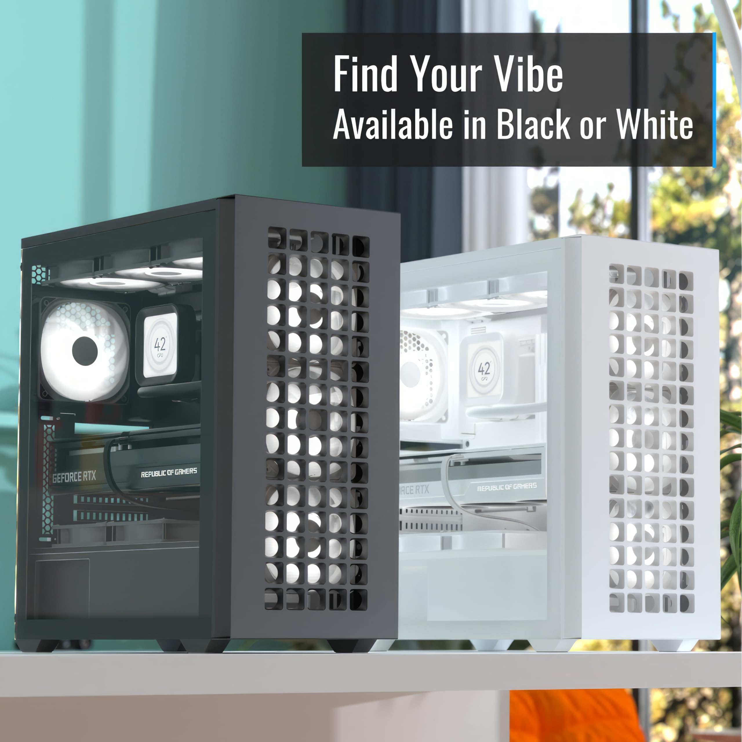 AeroCool D502A, Mid-Tower Case, obudowa komputera gamingowego, konstrukcja panelu przedniego Airflow Mesh, w zestawie 4 wentylatory RGB, kompatybilne z płytami głównymi ATX Micro-ATX i Mini-ITX, panel