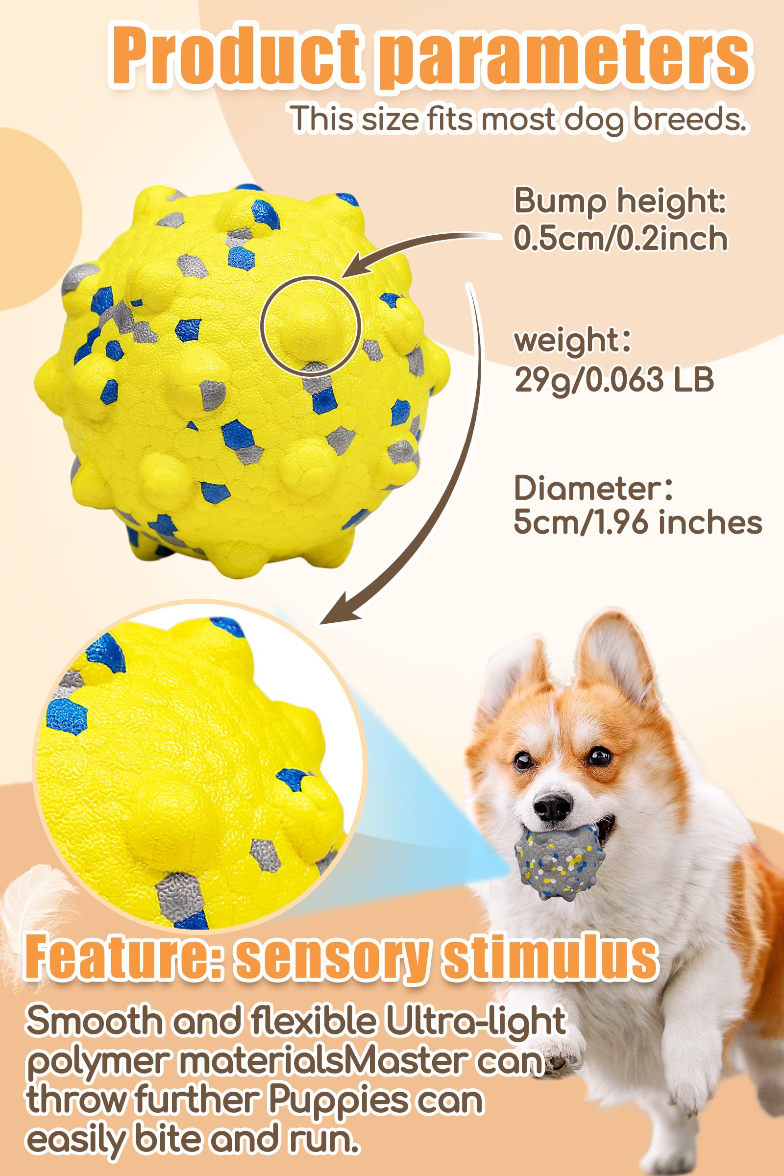 Pelotas de perro mejoradas para masticadores agresivos, pelotas de tenis indestructibles para perros, pelotas de juguete duraderas para perros, juguetes interactivos para perros para juegos de