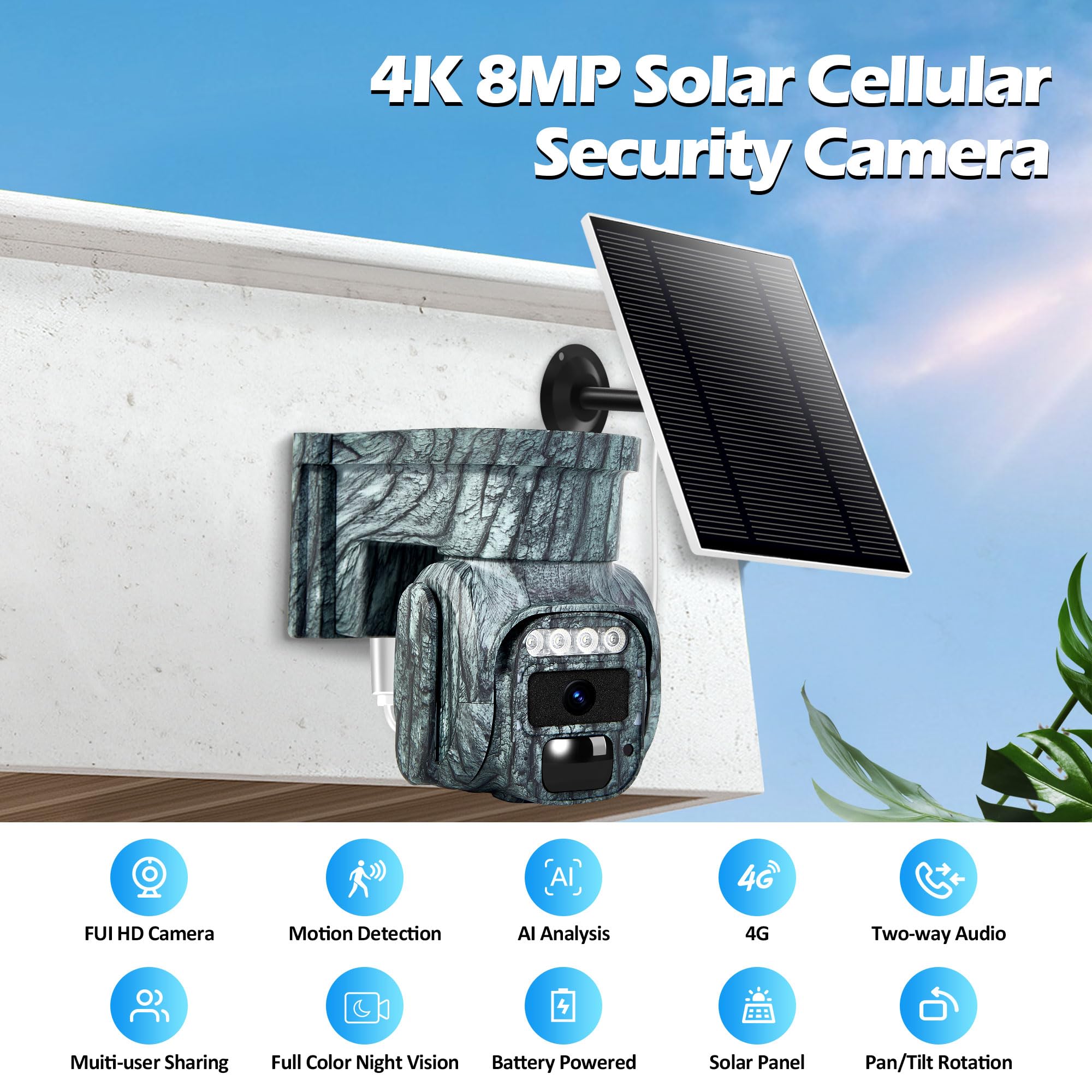 Amazon.com : 4G LTE Cellular Solar Powered Security Camera
