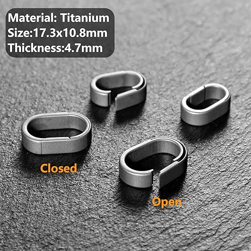 Miniatura 2 de 6 llaveros de titanio de liberación rápida, conector múltiple EDC Split llavero mosquetón regalo para hombres y mujeres