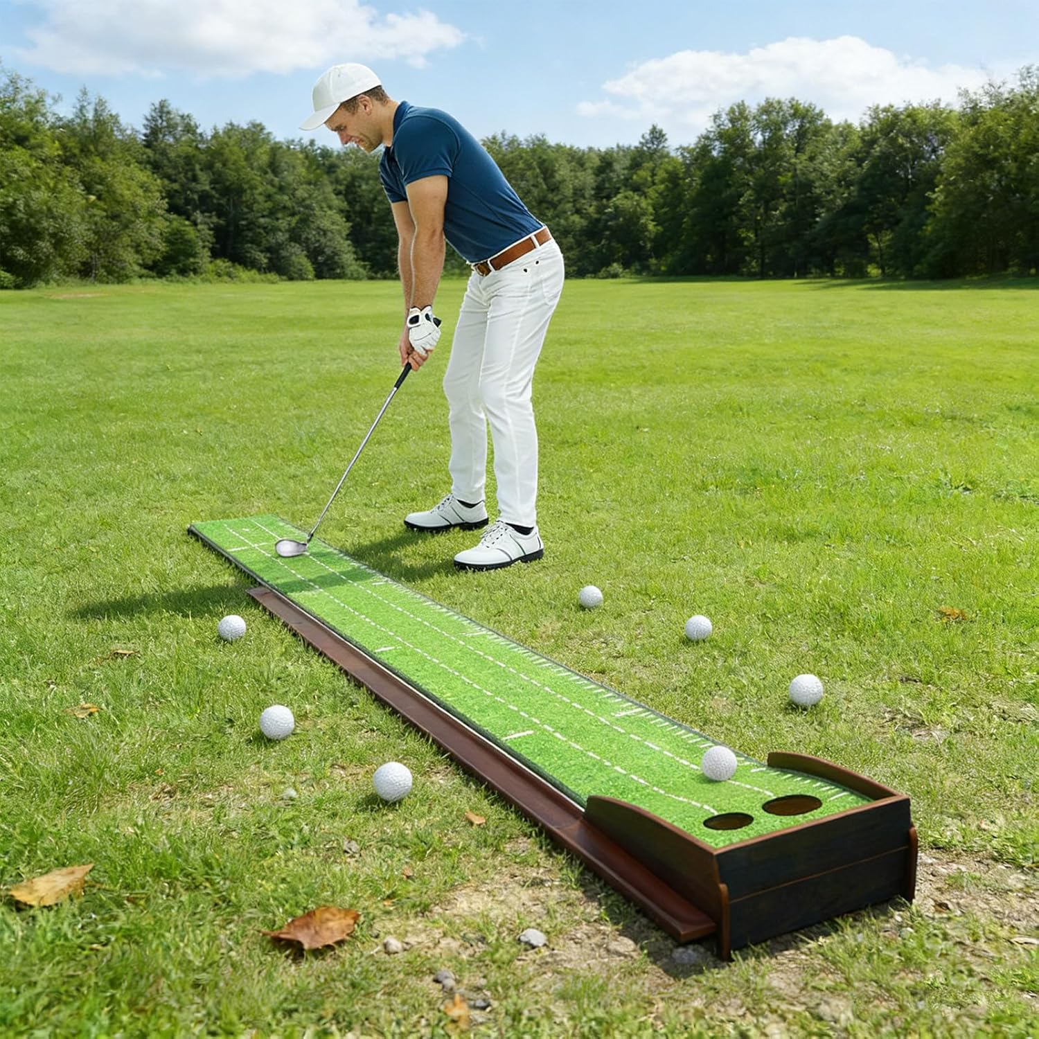 ゴルフ パッティング 練習 用 マット | 滑り止め 機能 を 搭載 した ゴルフ トレーニング 補助 器具 - 屋内用パッティング