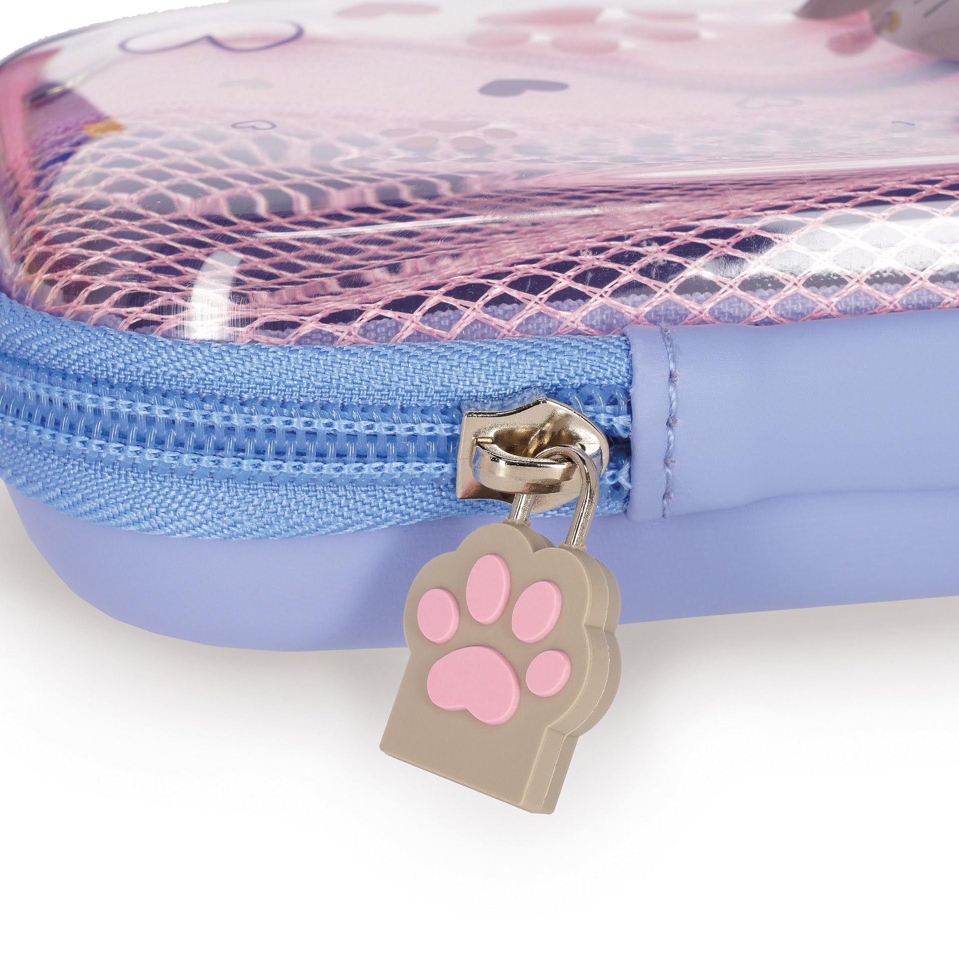 Legami - Piórnik Wonderwow z motywem Kitty, 2 przegródki i uchwyt na długopisy, wewnętrzna komora z tkaniny siatkowej, zamknięcie na zamek błyskawiczny, 23 x 11 x 5 cm