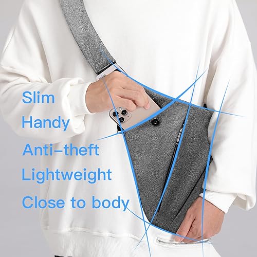 Miniatura 5 de weiatas Sling Bag Chest Shoulder Backpack Crossbody Bags for Men Women Travel Outdoors