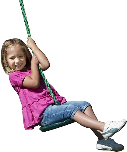 Miniatura 2 de Swing-N-Slide NE 4574Disco Swing de estrellas fugaces Verde con Cuerda Holds 115-lbs 1 Verde