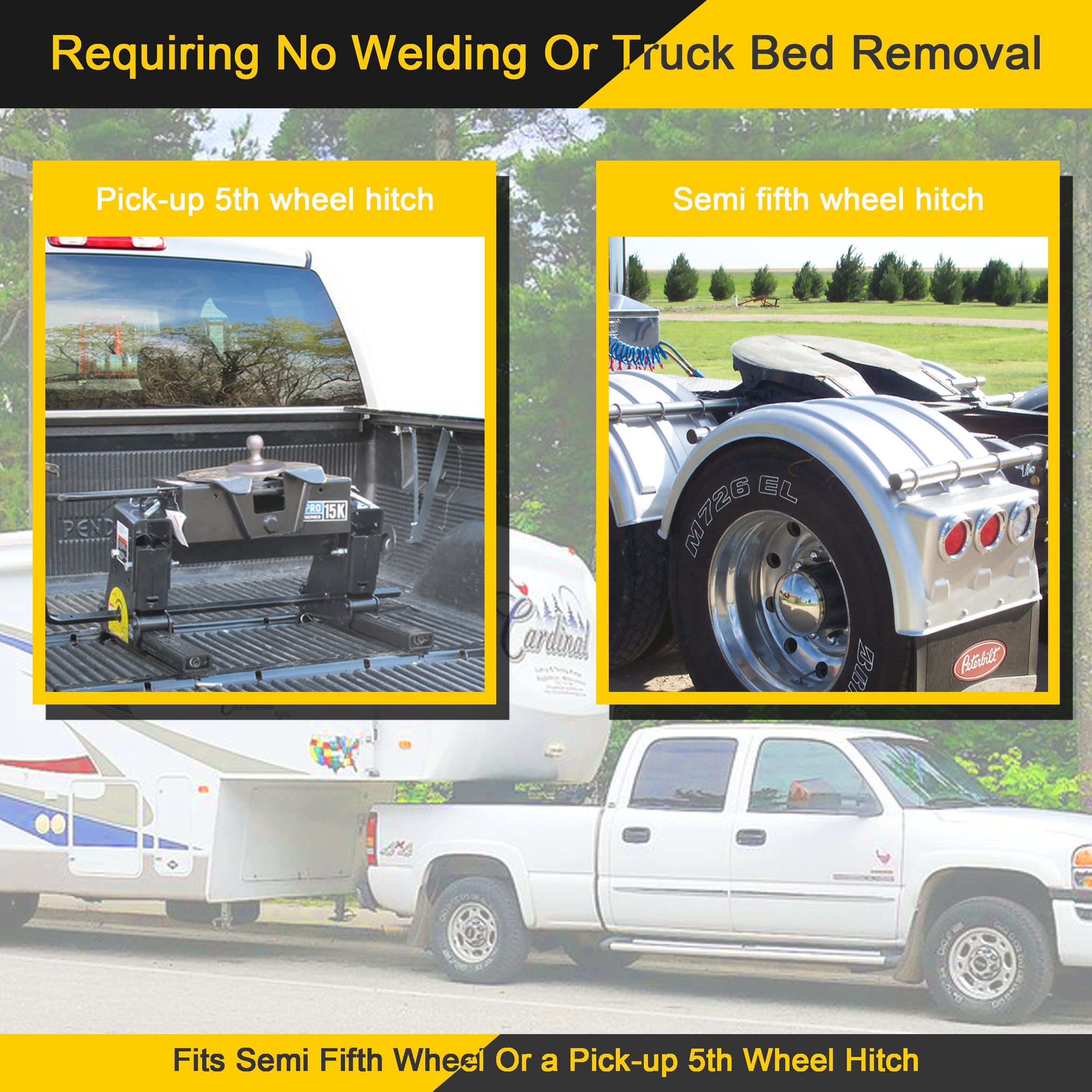 Gooseneck Ball Adapter, Kingpin to Gooseneck Ball Adapter Hitch, Used for Tractor-Trailer Fifth Wheels(1-Pack)