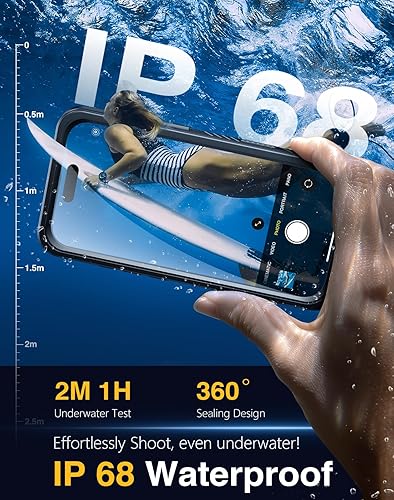 Miniatura 10 de Lanhiem Funda para Samsung Galaxy A12, funda impermeable IP68, a prueba de polvo, con protector de pantalla integrado, cuerpo completo, resistente,