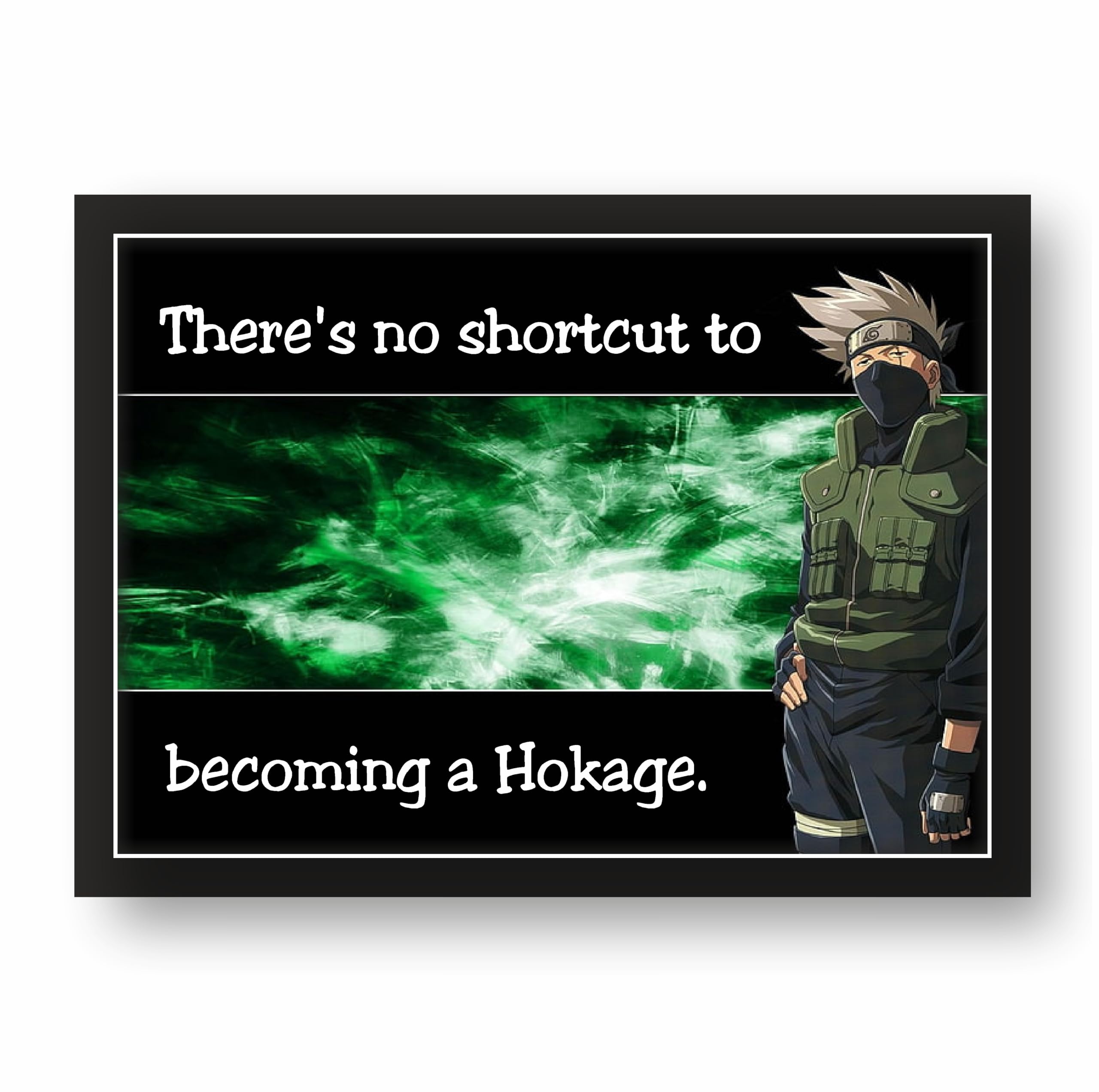 Kakashi Hatake No Shortcut to Hokage Quote Photo Frame – 12.8 x…