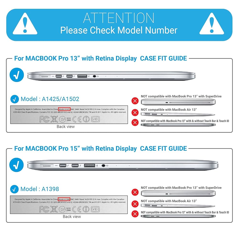 Amazon.com: IBENZER Compatible with MacBook Pro 13 Inch Case