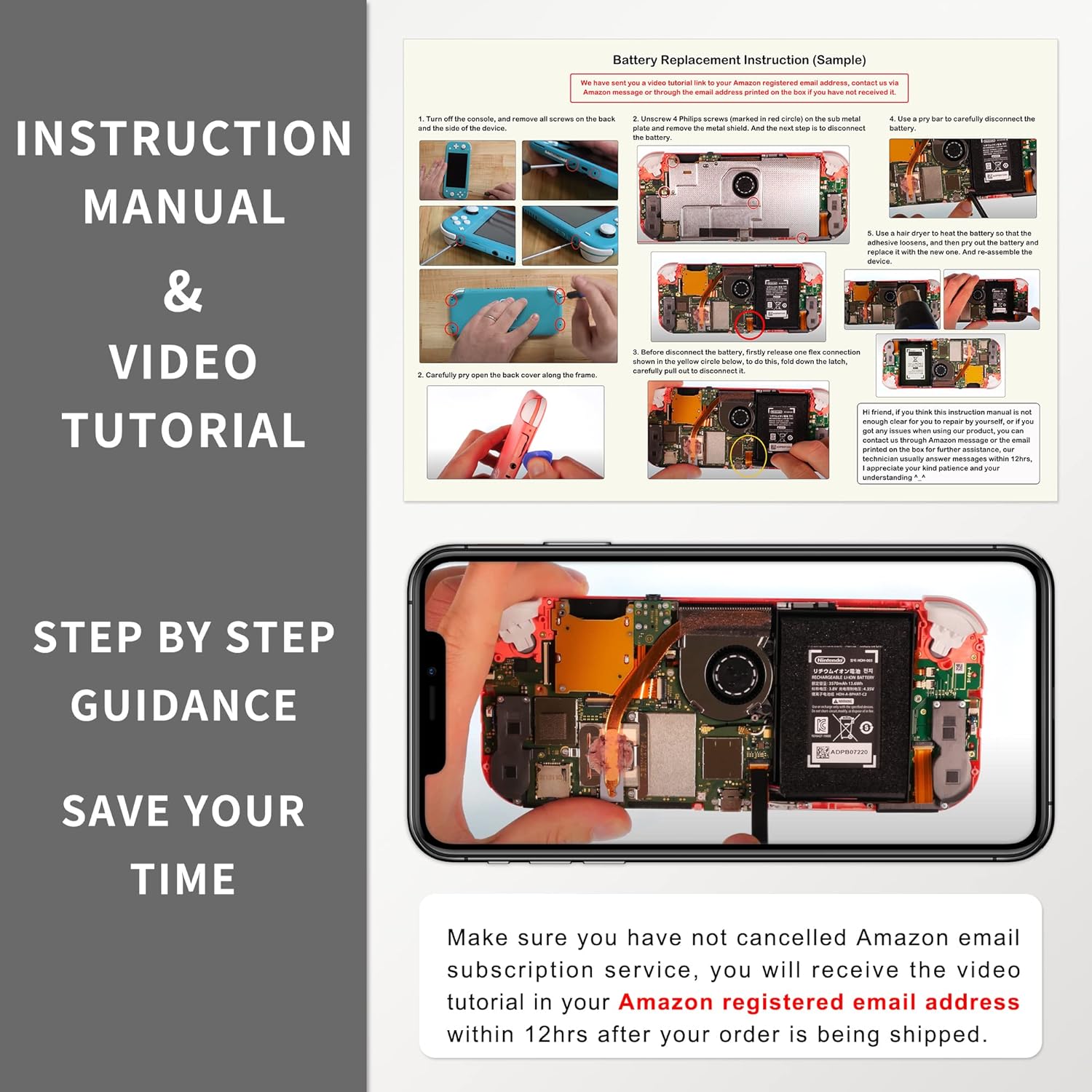 Buy Fit for 3DS XL & New 3DS XL Battery Replacement, MAXSHARKS SPR003