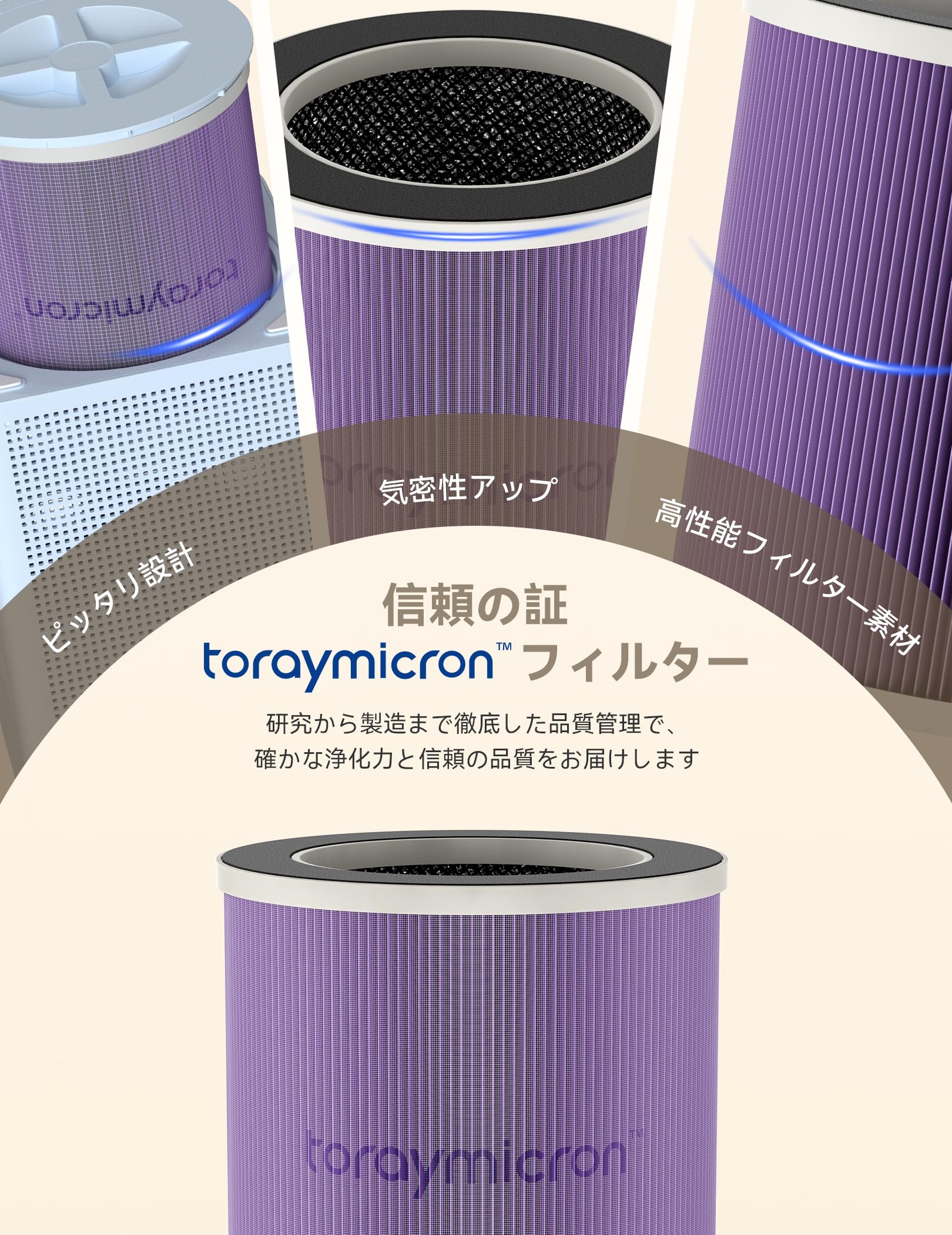 Amazon | 【純正品】Toraymicron™ 空気清浄機用 交換フィルター