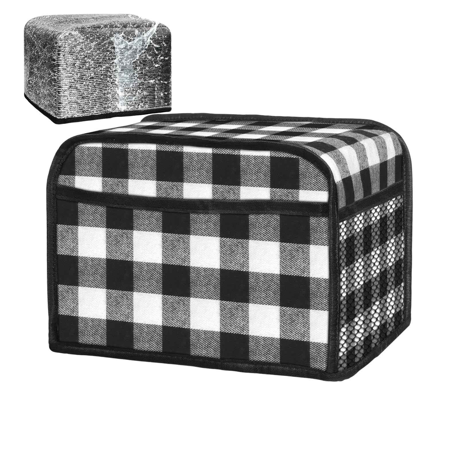 COEQINE Copertura Per Tostapane 4 Fette – Lavabile In Lavatrice, Tessuto Poliestere Con Pattern Marmo, Antipolvere E Anti-Impronta, Taglia M (31,5x26,9x20,8 Cm) - 6