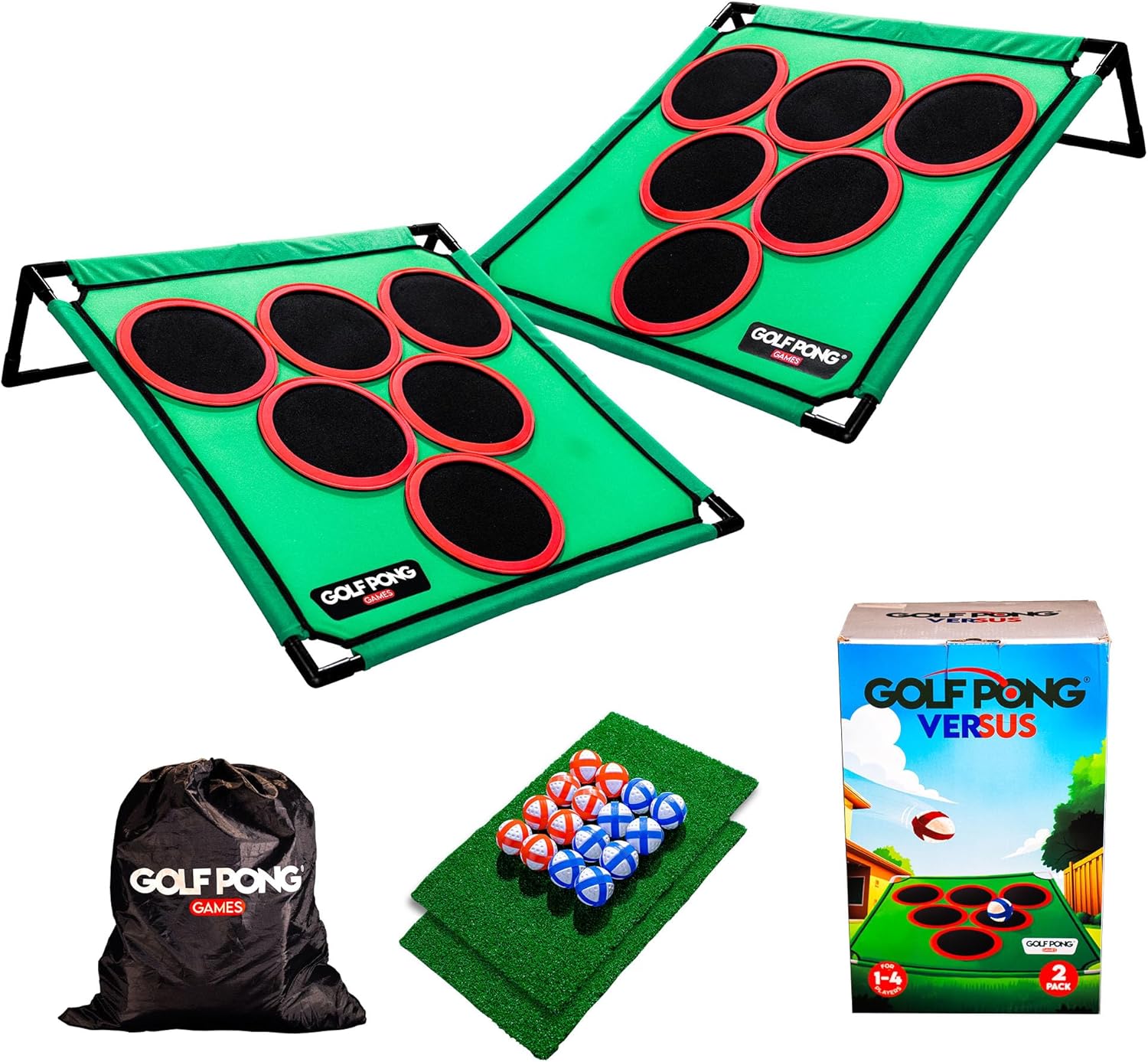 – Backyard Golf Game with 16 Chipping Balls & Mat, Yard and Outdoor Games for Adults & Family, Indoor Golf Set for Home, Beach or Party, Lawn Games for Adults & Family Outdoor (Patented) – Backyard Golf Game with 16 Chipping Balls & Mat, Yard and Outdoor Games for Adults & Family, Indoor Golf Set for Home, Beach or Party, Lawn Games for Adults & Family Outdoor (Patented)