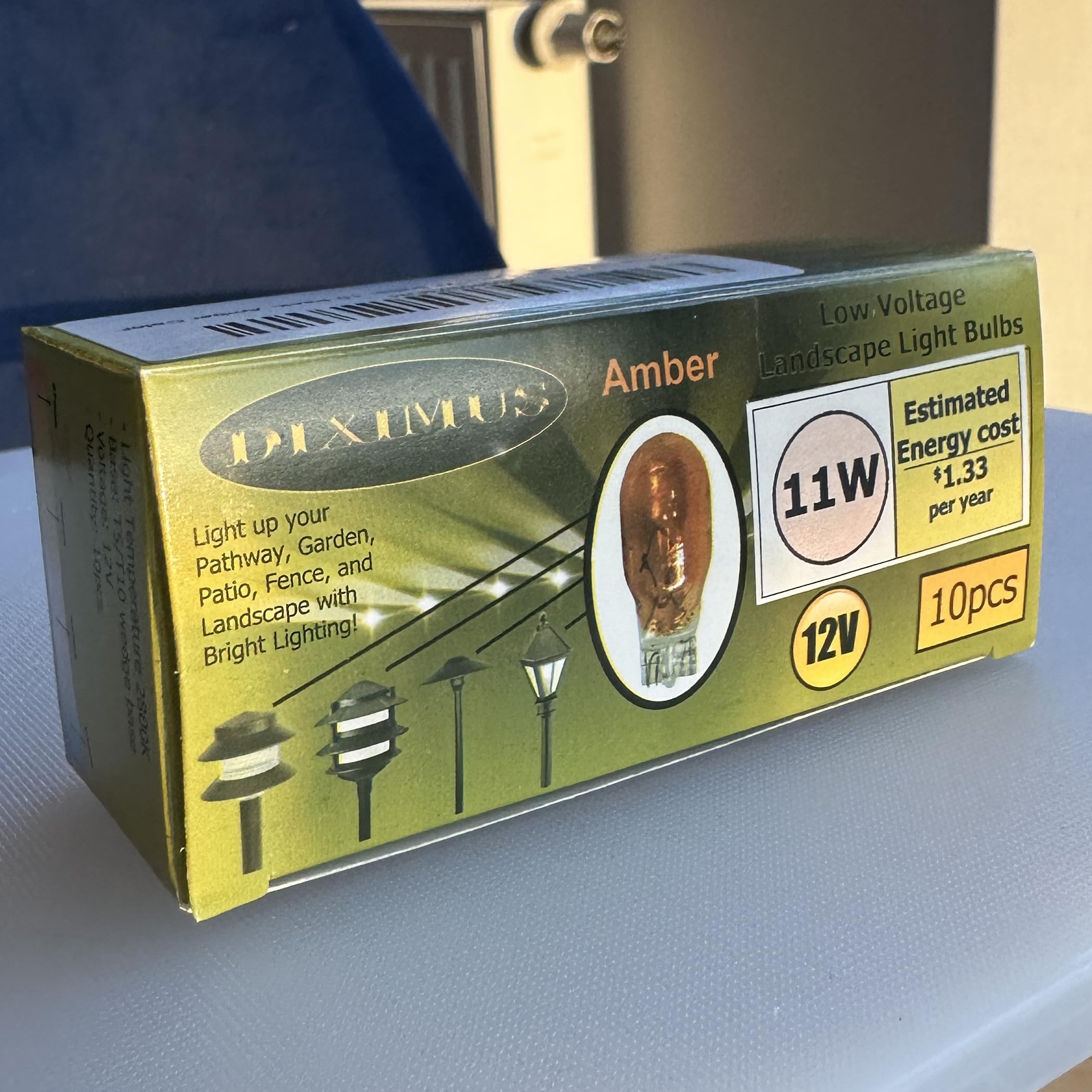 Diximus 12 Volt 11 Watt Amber Bulbs Low Voltage T5 Landscape