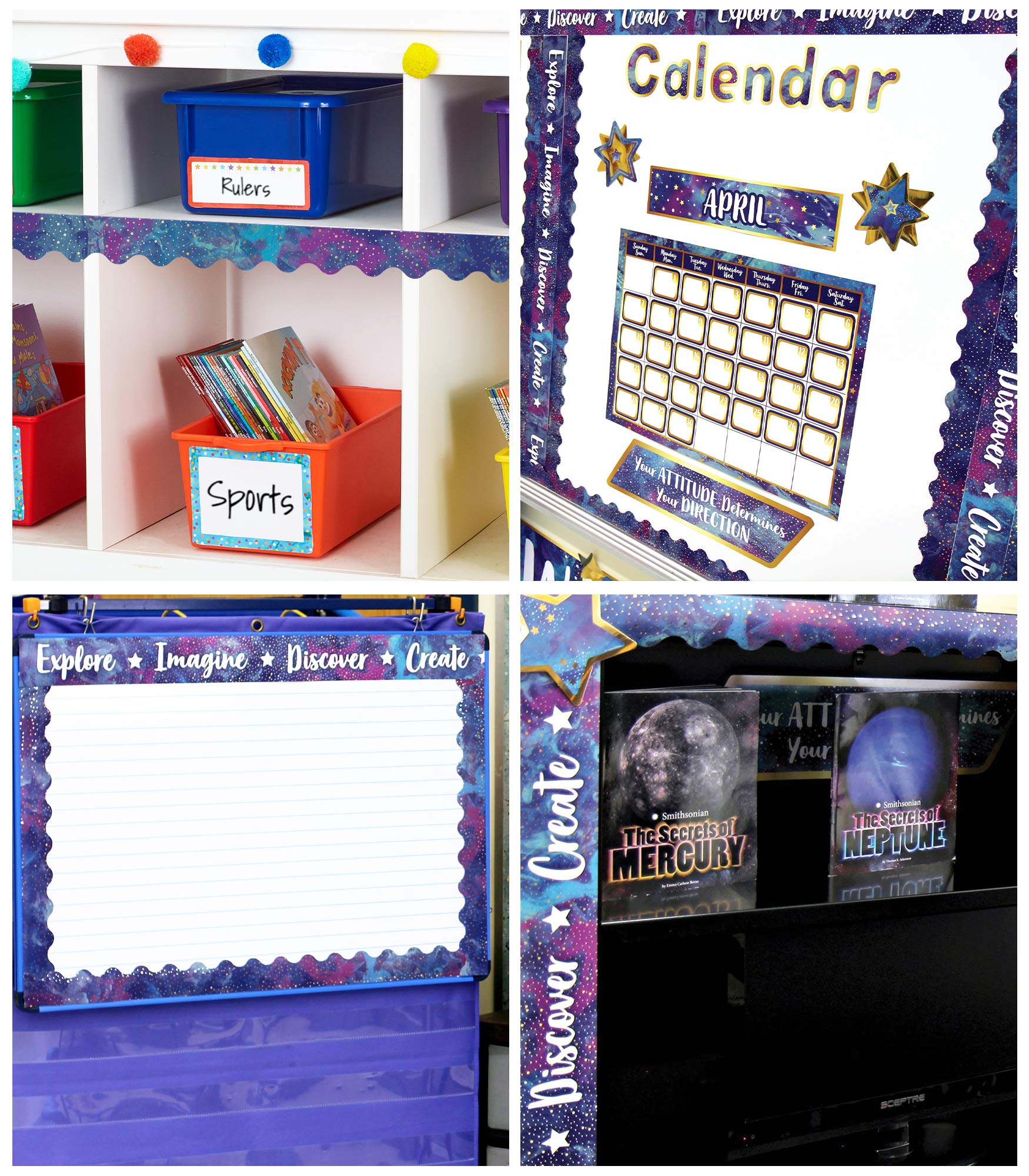 Galaxy Bulletin Board Border - 39ft, Polka Dots -6 Galaxy Bulletin Board Border - 39ft, Polka Dots -6