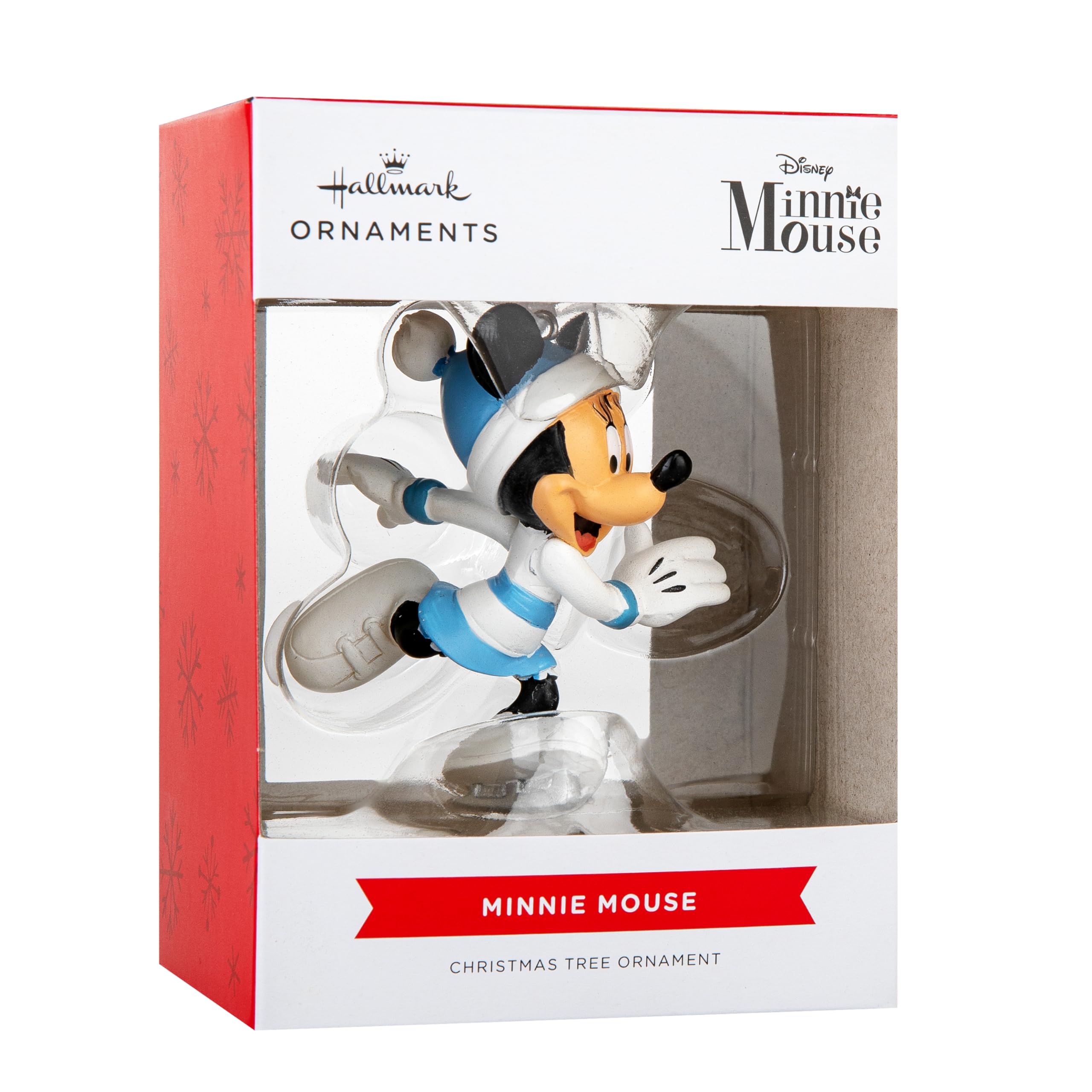 Hallmark Ozdoba Myszka Minnie na łyżwach, dekoracja drzewa Disneya, wisząca ozdoba, świąteczna ozdoba wisząca, prezenty na Boże Narodzenie