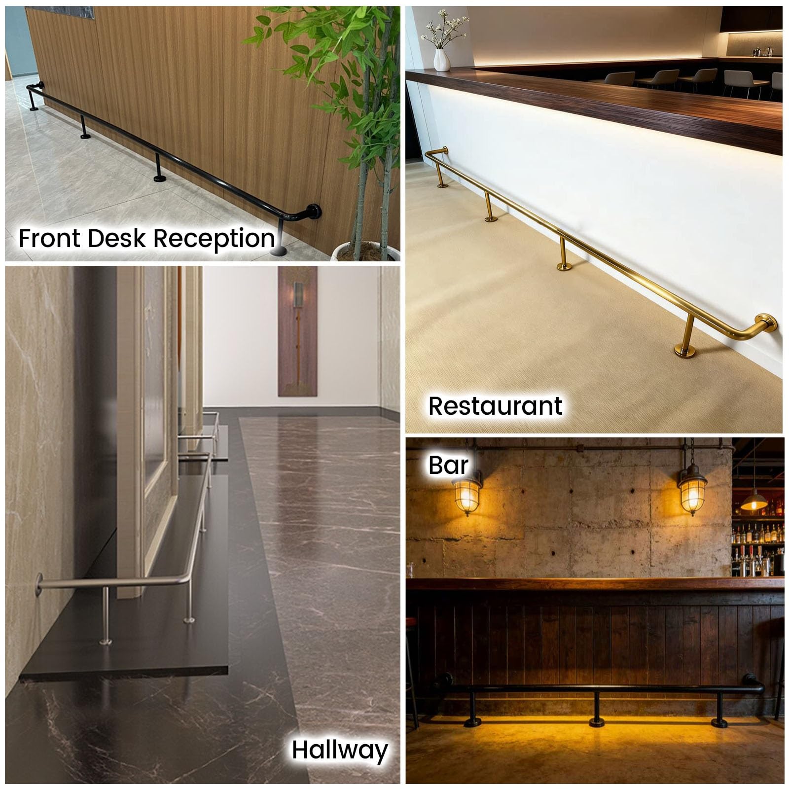 Rampe de pied réglable pour îlot de cuisine, pub ou bar à domicile, repose-pieds confortable universel avec matériel d'installation