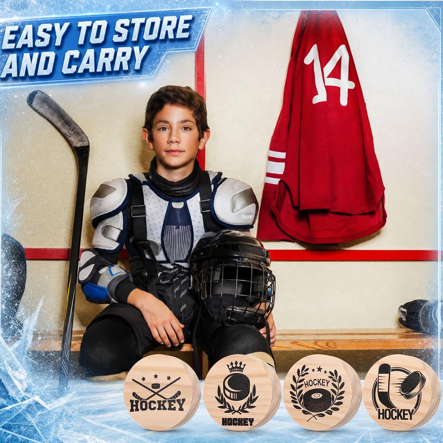 12 Pcs Wooden Field Hockey Balls 2.76" Wood Street Hockey Pucks Bulk | Swedish Stickhandling Balls, Hardwood No Bounce, Floorball Training Equipment for Dribbling Skills Ball Handling Drills Dekes