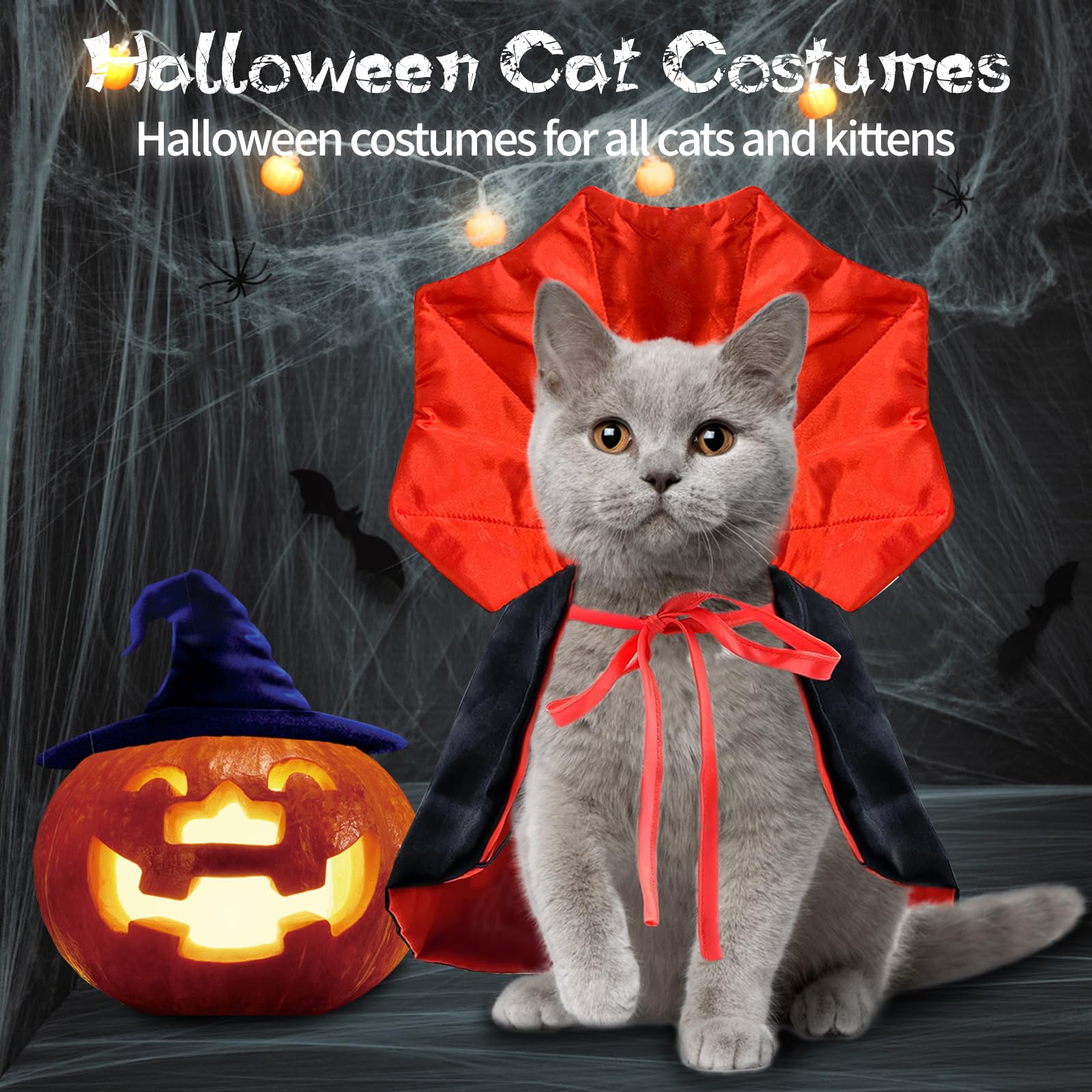 Cape D'Halloween Pour Animal Domestique, Cape De Vampire Réglable Pour
