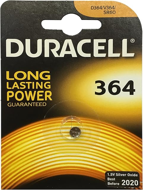 Duracell SR621SW 364 - SR60 - RW320 1.5V Silver Oxide Battery