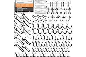 176-Piece Heavy-Duty Pegboard Hook Set in Black