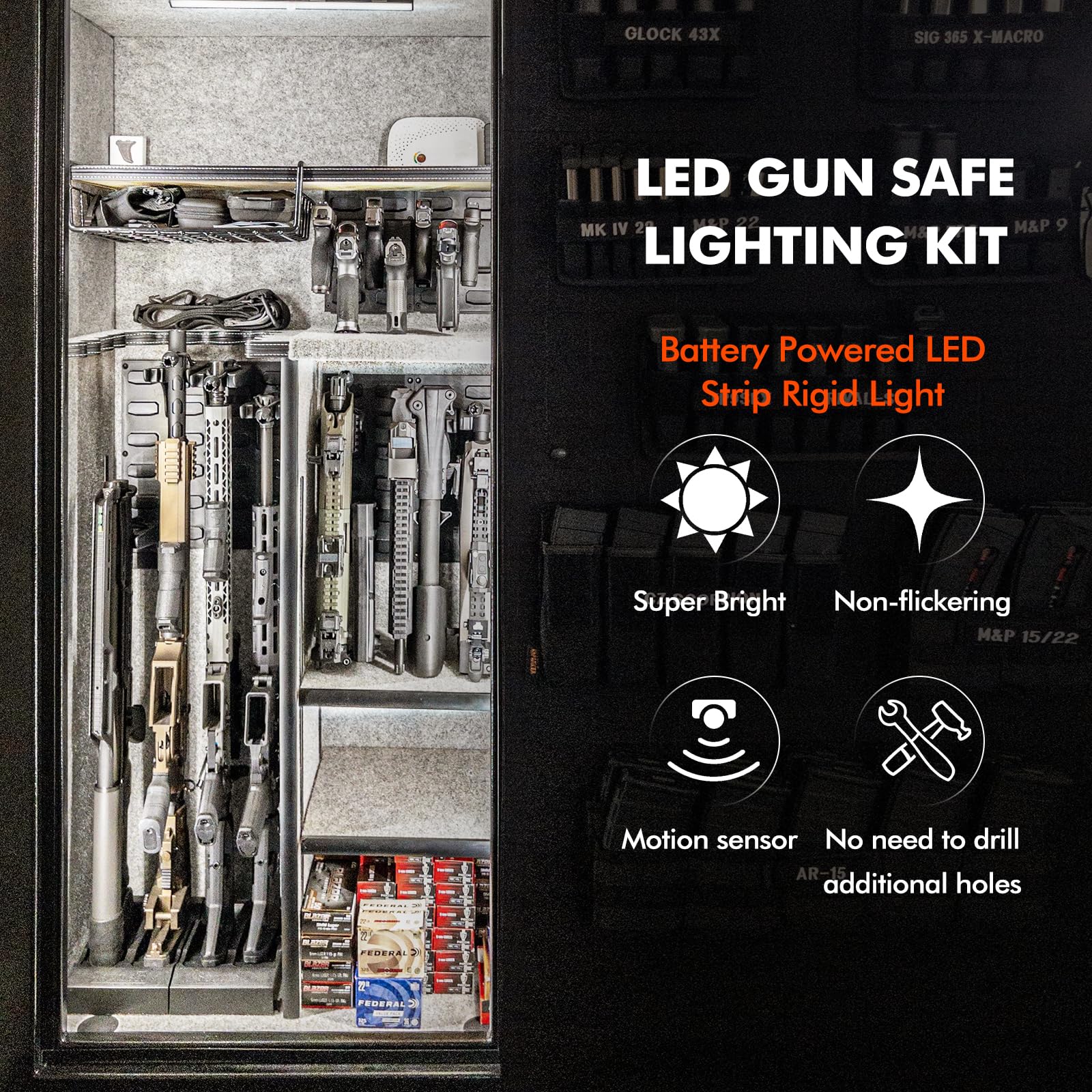 Gun Safe Lighting, MIND & ACTION LED Safe Light Kit