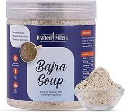 Krafted Millets Bajra Soup – No Thickener, No Additives | 100% Natural Pearl Millet Soup | High Fiber, Protein-Rich, Gluten-Free | Preservative-Free Healthy Winter Meal- (350 gm, Pack Of 1)