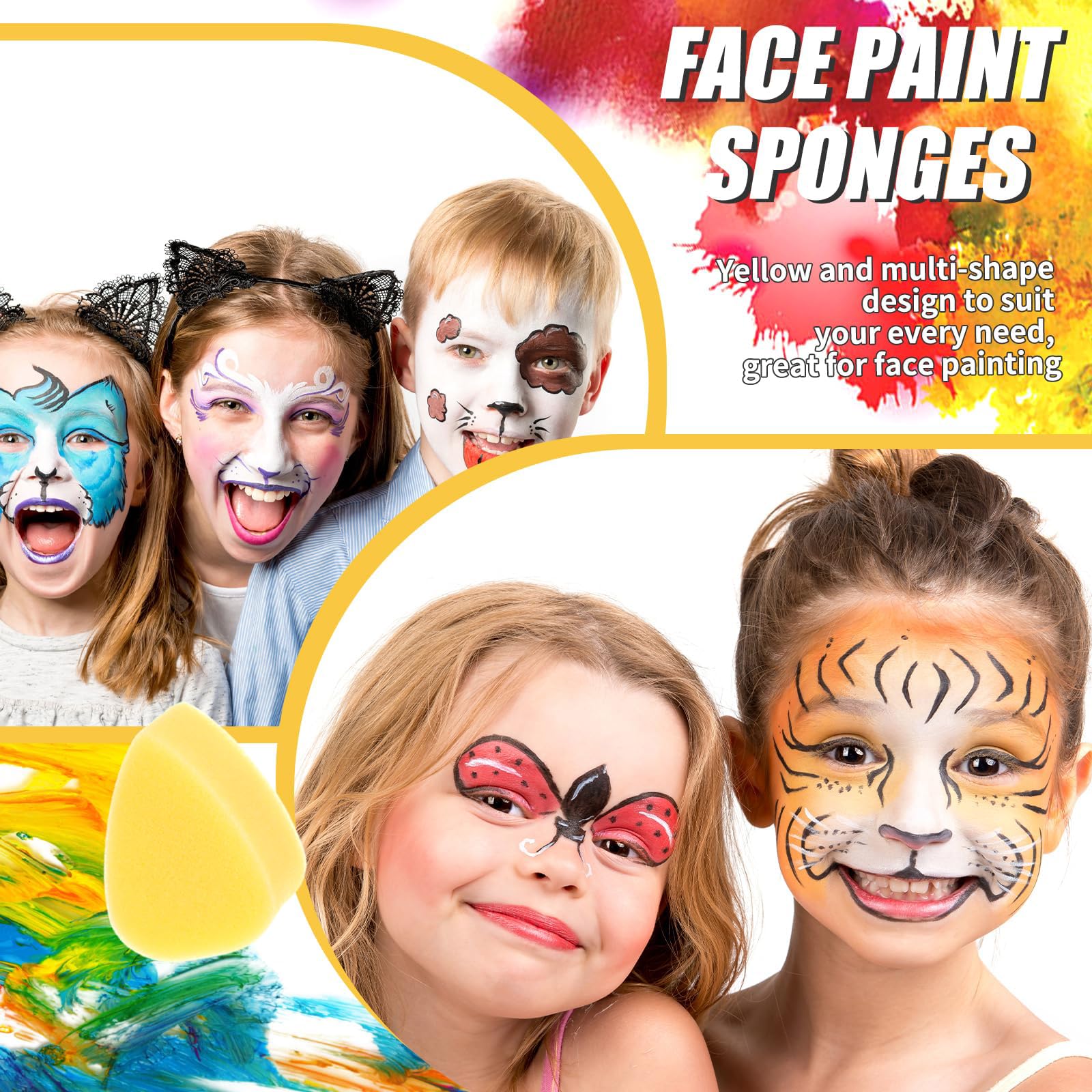 Spugne Per Pittura Viso 12 Pezzi - Forma A Goccia Per Arte E Trucco - Foto 6