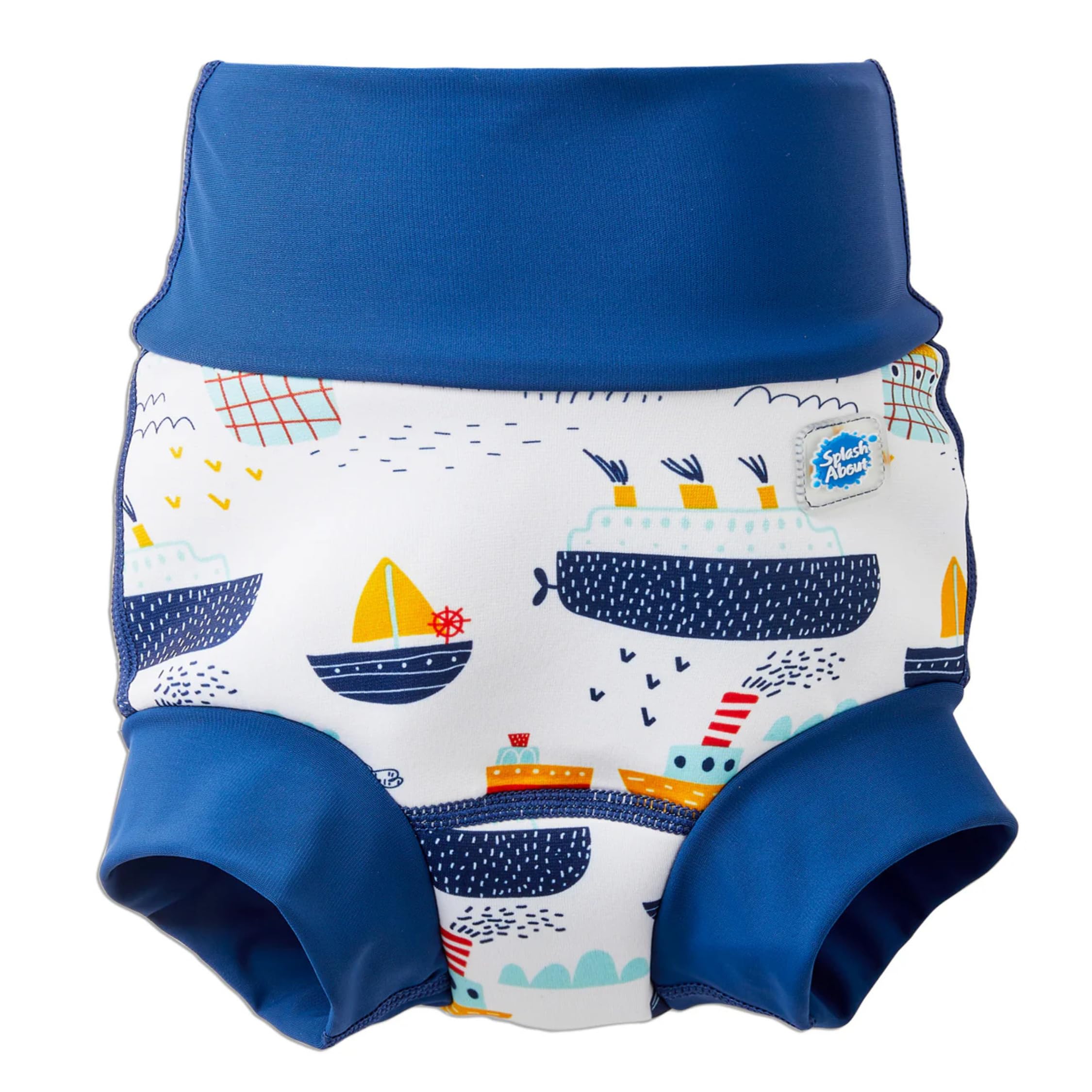 Splash About Happy Nappy Duo Reuseable Swim Nappy for Babies and Toddlers (Tug Boats, 3-4 Years)