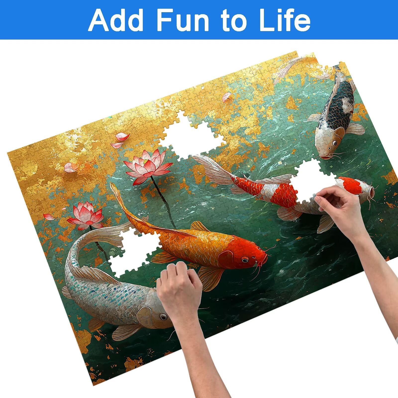 Puzzle 3000 sztuk dla dorosłych dzieci, drewniane puzzle kwiatowe dla dorosłych, wymagające łamigłówki wędkarskie, rodzinne gry edukacyjne, łamigłówki z pudełkiem do dekoracji domu, prezent dla kobiet
