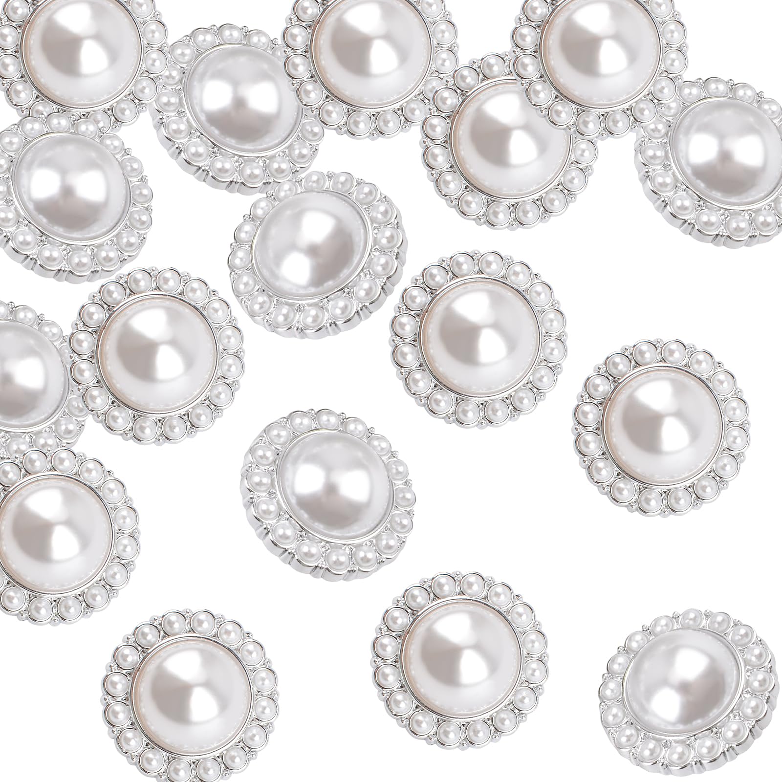 URROMA 30 Pcs Faux Pearl Buttons