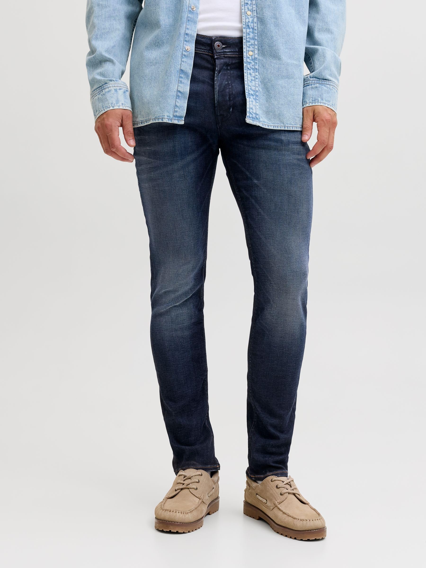 JACK & JONES Male Slim/Straight Fit Jeans Tim Original AGI 005
