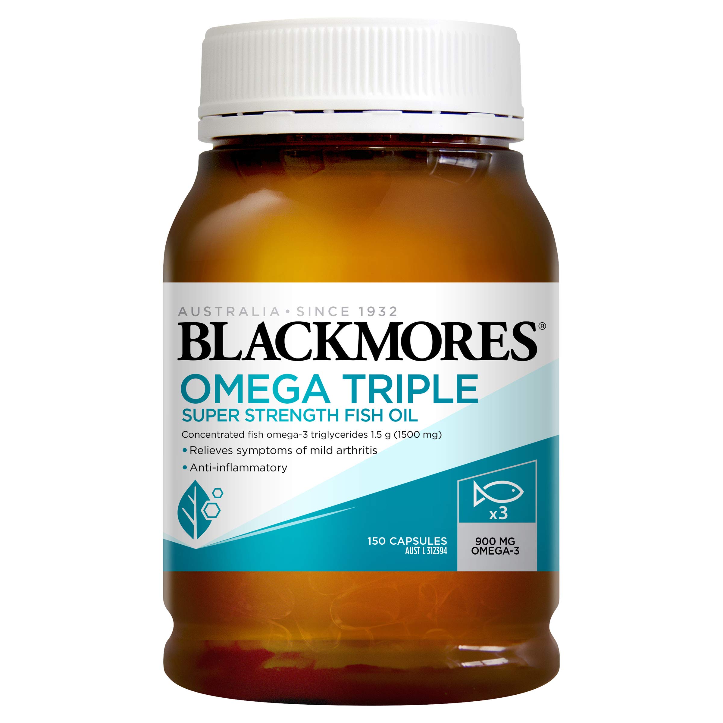 Blackmores Omega Triple Concentrated Fish Oil (150 Capsules) :  Amazon.com.au: Health, Household \u0026 Personal Care
