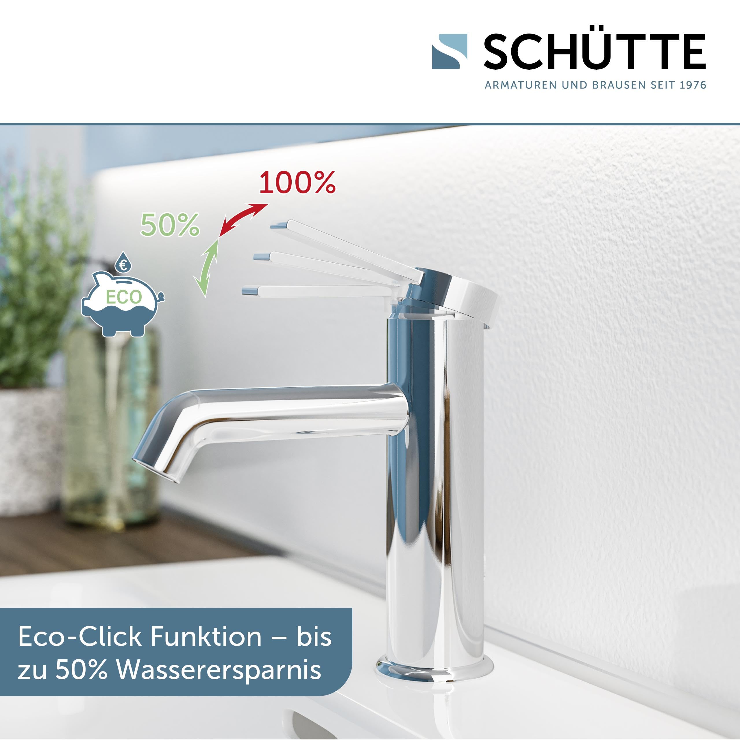 SCHÜTTE LOS ANGELES 33100 LOS ANGELES 33100 - Grifo monomando para baño con tapón de desagüe (cromado)