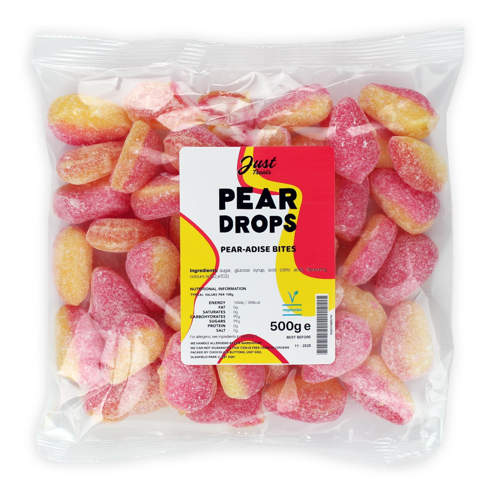 Just TreatsPear Drops 500g Party Bag