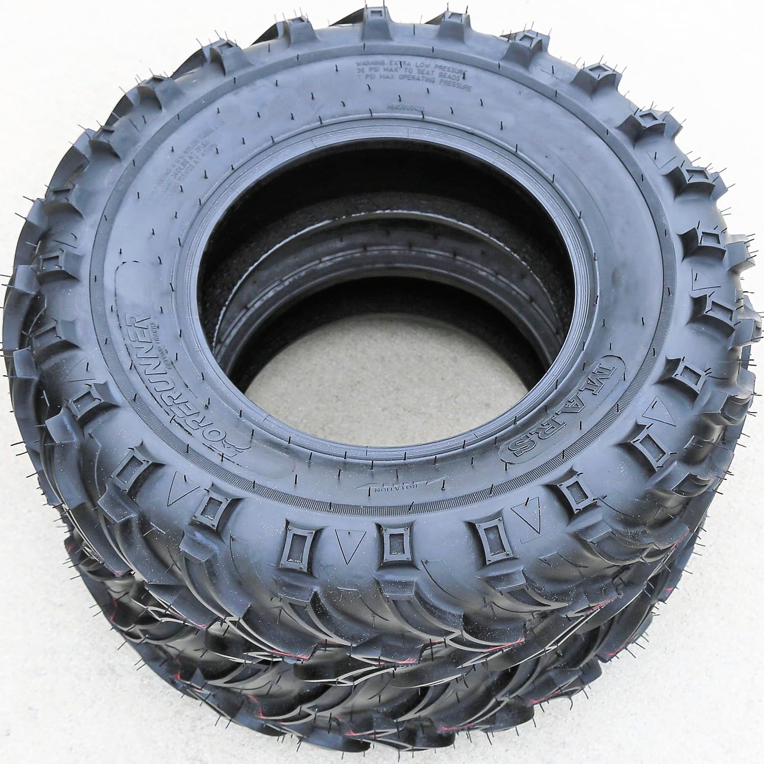 Set Of 2 (TWO) Forerunner Mars B M/T ATV UTV Mud Off-Road Tires-26x9.00-12 26x9-12 26x9x12 49F Load Range 6 Ply BSW Black Side Wall