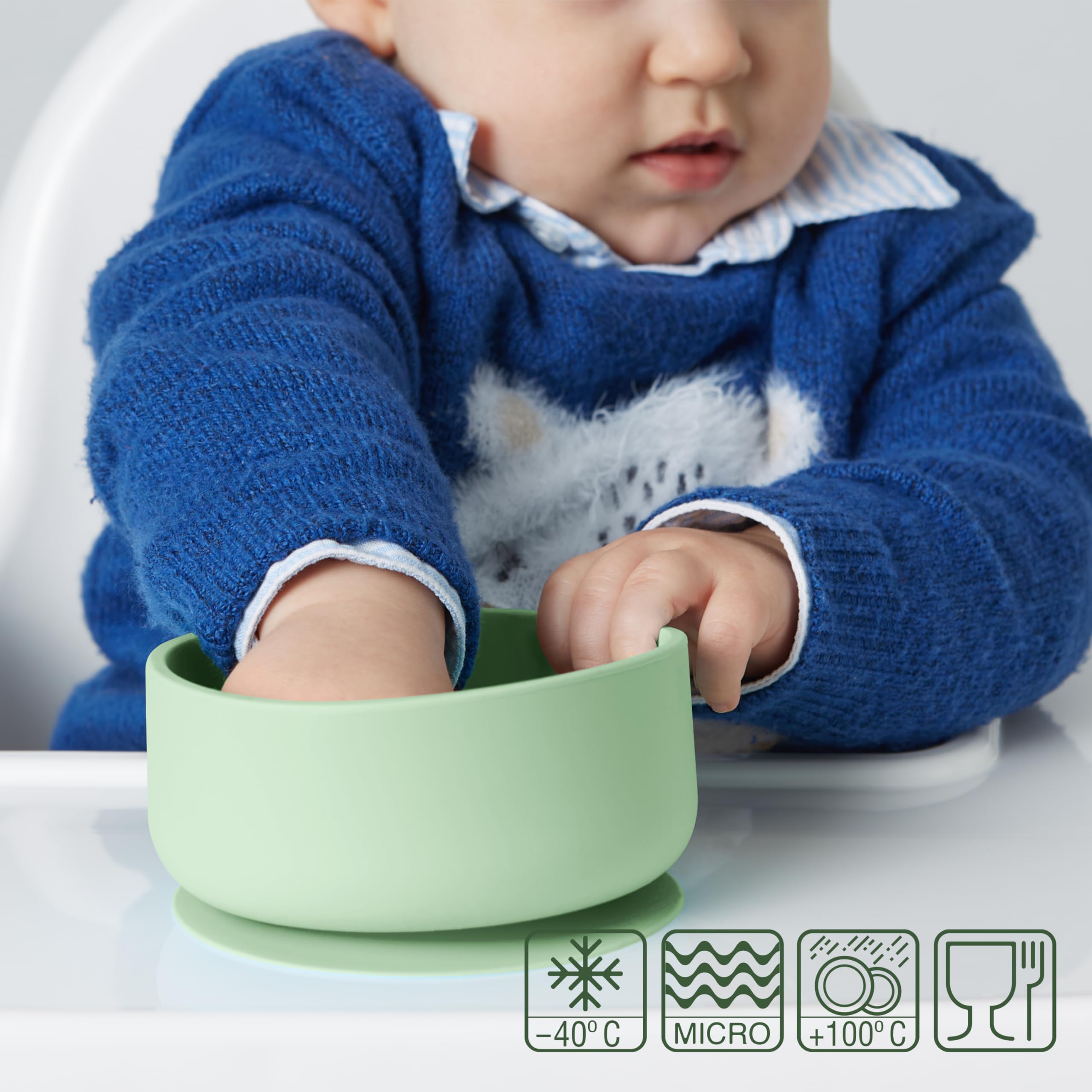 Set Ciotole Svezzamento Bambini Con Ventosa - 6 Pezzi In Silicone Alimentare, Colorate E Sicure - Foto 5